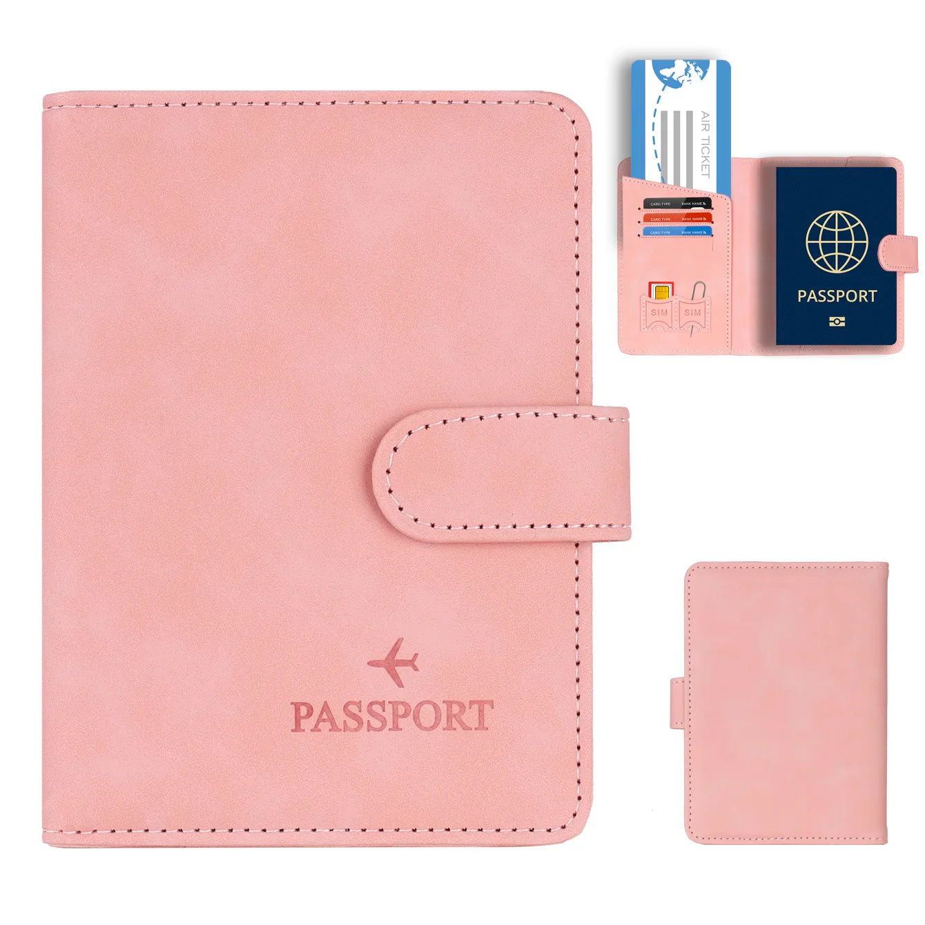 SafePort Reisepasshülle | RFID-Schutz | Edle Lederoptik | Kompakt für Damen & Herren