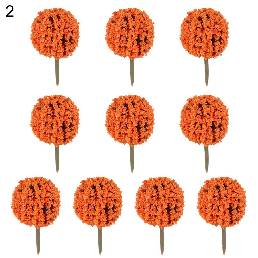 Floranimo Mini Bäume | 10er Set | Bunt & Realistisch | Für Modelle & Dioramen | Flexible Deko-Idee