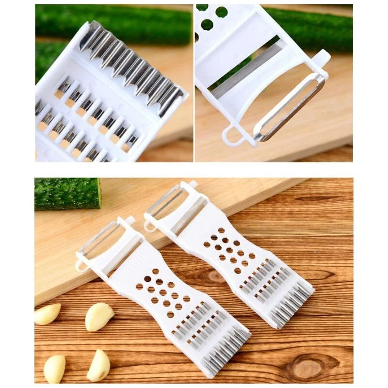 PeelMate Multischäler | 5-in-1 Küchenhelfer | Edelstahlklinge & Ergonomisch | Spülmaschinenfest
