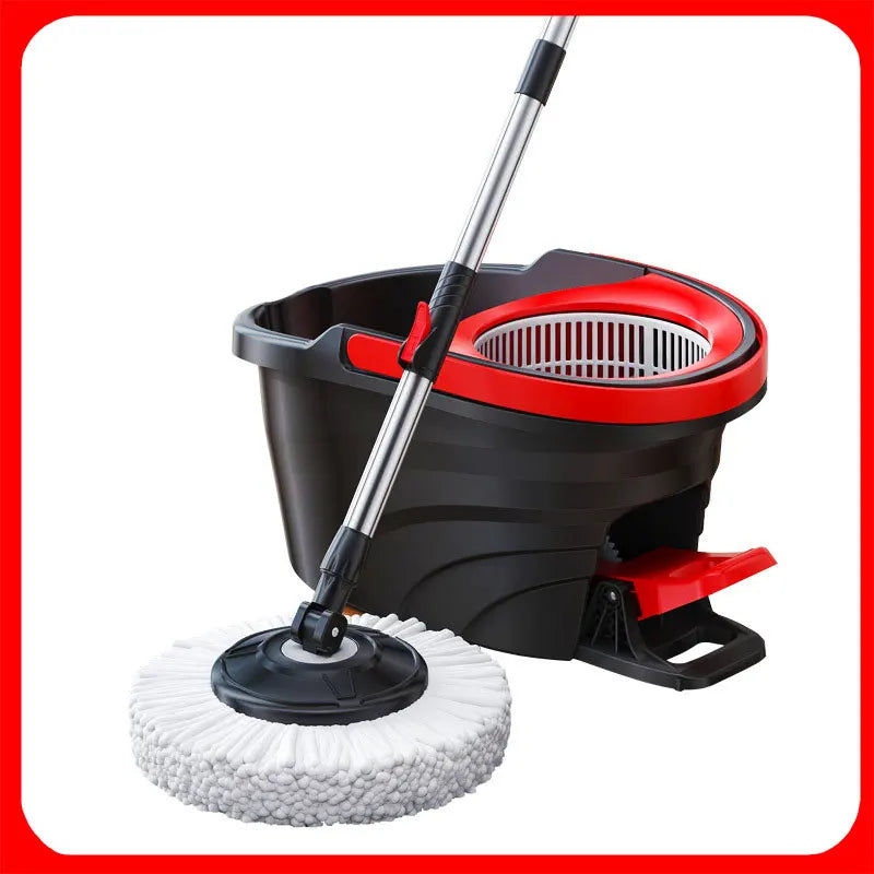 GlideSpin Mop-Set | 360° Drehmechanismus | Müheloses Auswringen & Hygienische Reinigung | Für Alle Bodenarten