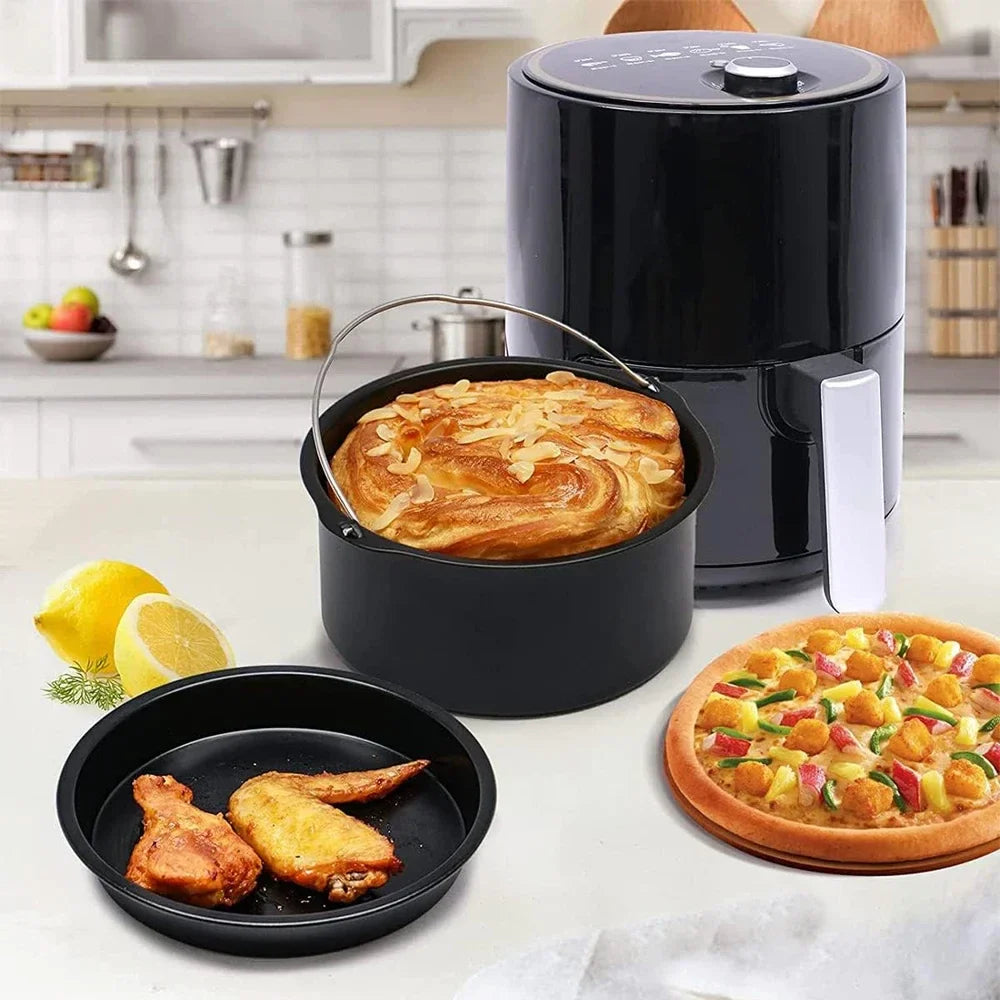 BakeMaster | Runde Backform | Antihaft | Mit Griffen für Ofen & Airfryer