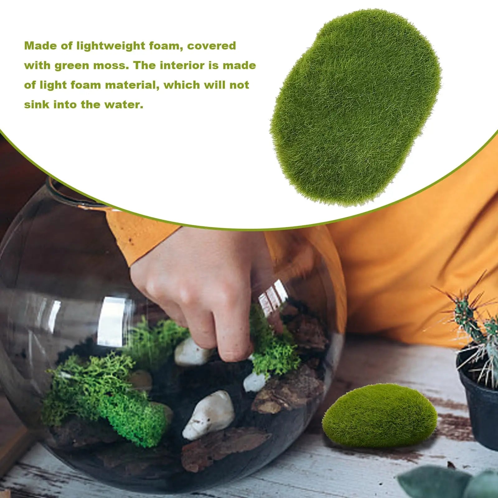 MossAura Floravio | Deko-Moossteine | Pflegeleicht & Vielseitig | Für kreative Projekte