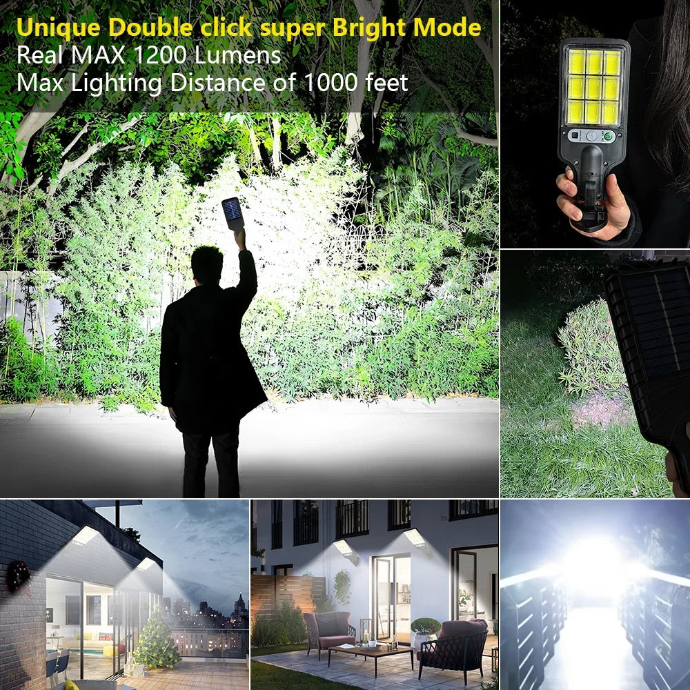 LumenBright SolarMotion | Bewegungssensor | 3 Lichtmodi | Wetterfest | Fernbedienung