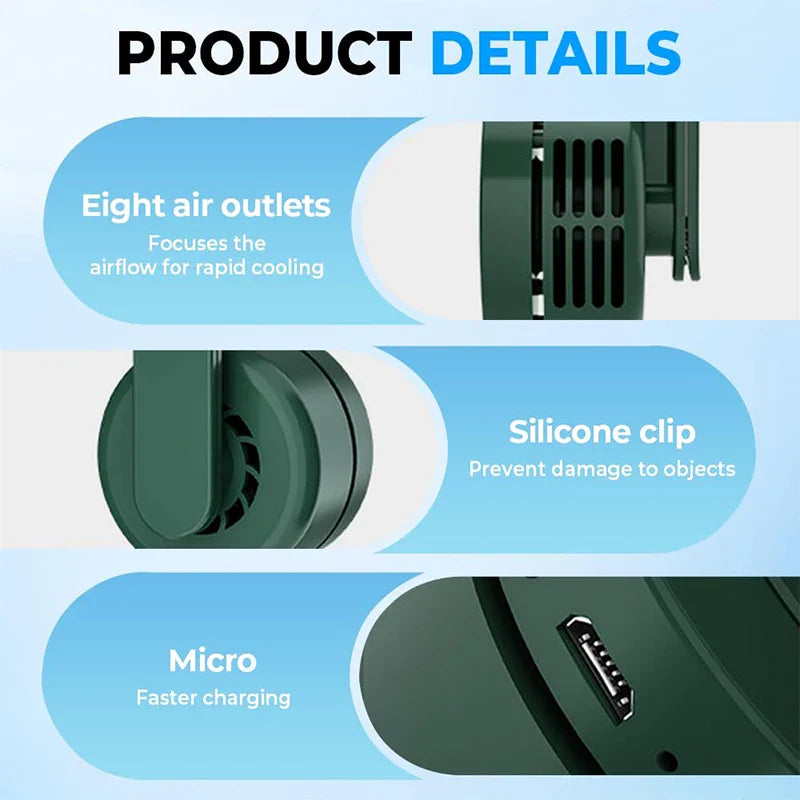 CoolBreeze | Tragbarer Mini-Ventilator | Bladeless Technologie | USB-Wiederaufladbar