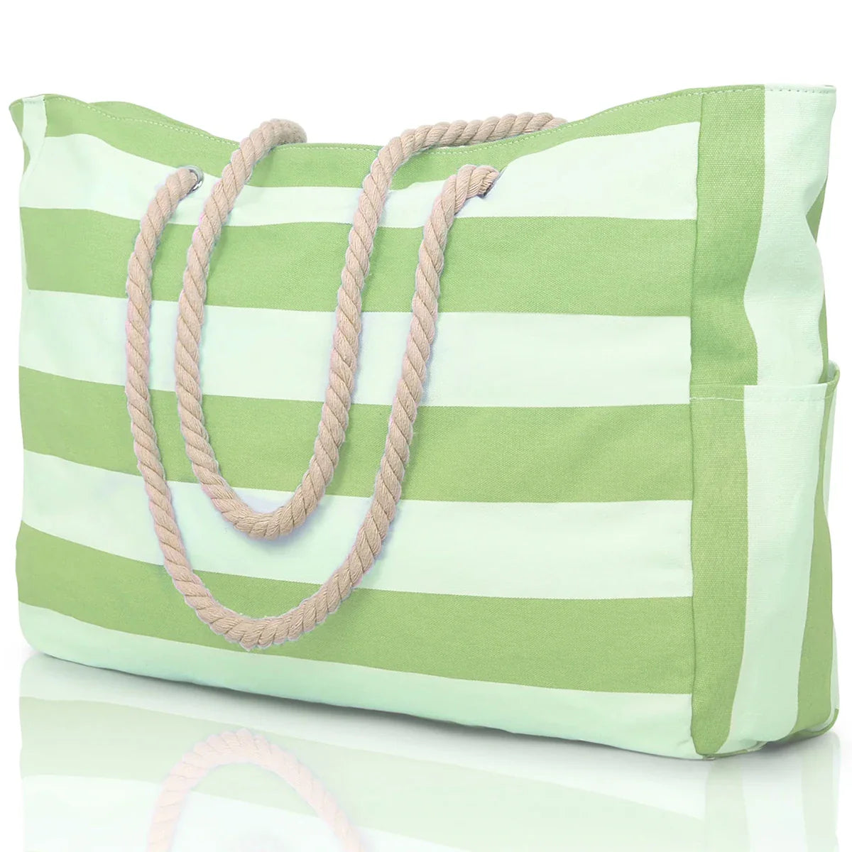 BeachVibe | Strandtasche | Wasser- & Sandabweisend | Leicht & Kompakt | Stylisch Gestreift