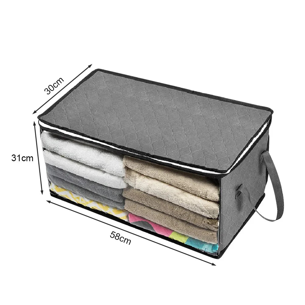 ClothNest ClearBox | Faltbare Aufbewahrungstasche | Sichtfenster & Wasserdicht | Vliesstoff