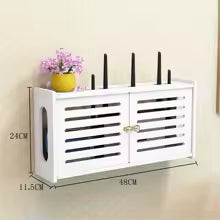 TechEase | Wandregal für Elektronik | Platzsparend & Belüftet | Modernes Design
