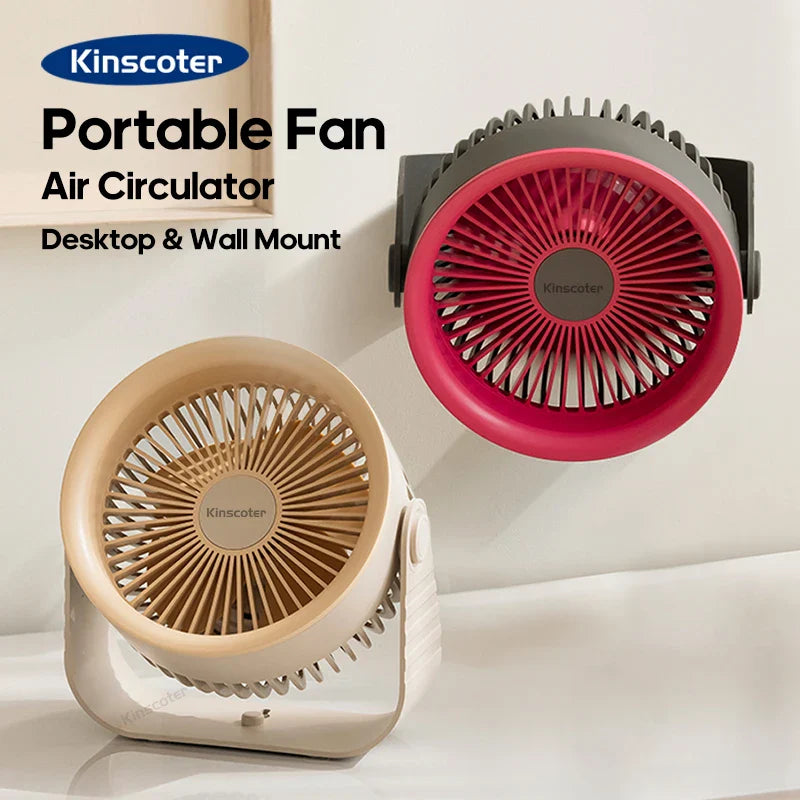 Brisano Mini Ventilator | 3600 mAh Akku | 4 Stufen & USB | Kompakt & BPA-frei