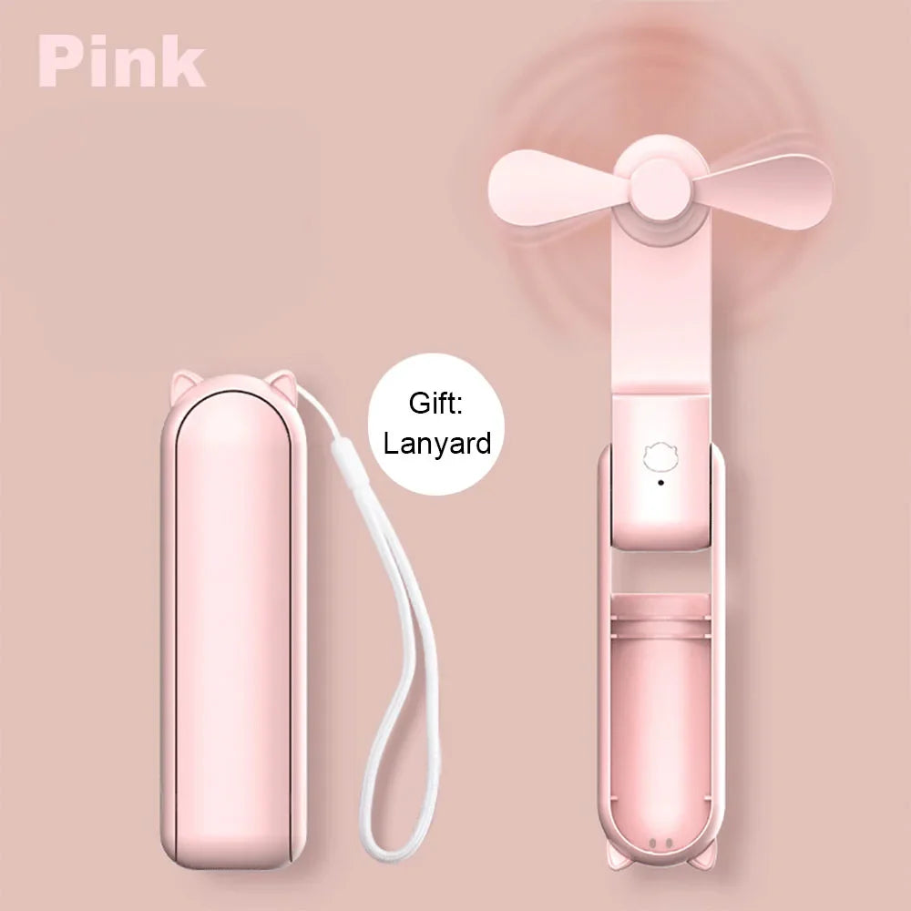 AirNova | Mini-Handventilator | 3 Windstufen | Integrierte Powerbank
