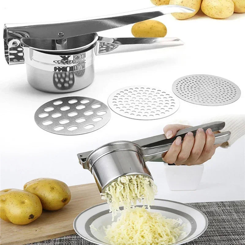 PurePress | Kartoffelpresse Edelstahl | Ergonomisch & Langlebig | Perfekt für Pürees