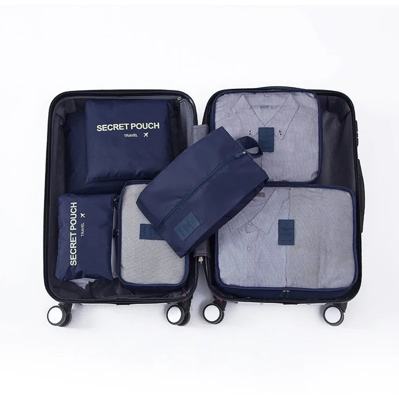 VOYSEC Packwürfel-Set | 6-teilig | Wasserabweisend & Platzsparend | Für Männer & Vielreisende