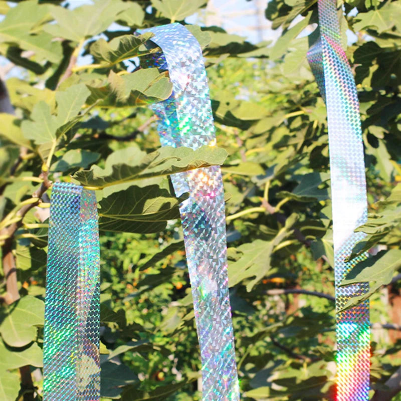 VegaShield Vogelschutzband | Reflektierendes PET-Band | Wetterfest und Langlebig | 80m Länge