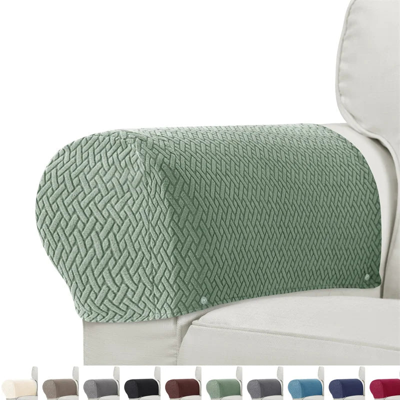 2-teiliges Set Armlehnenbezüge für Sessel & Sofa Armluxe | Jacquard-Stoff | Staub- und Schmutzschutz | Waschbar & Rutschfest