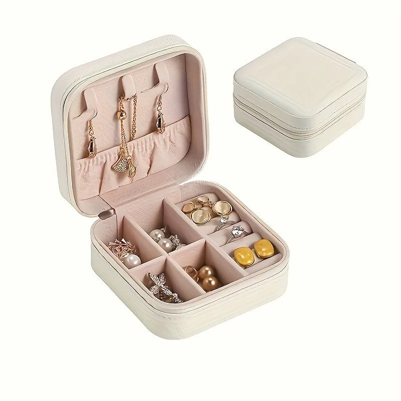 Veloura JewelCase | Schmuckorganizer Reiseetui | Kompakt & Elegant | Für Ringe, Ketten & Co.