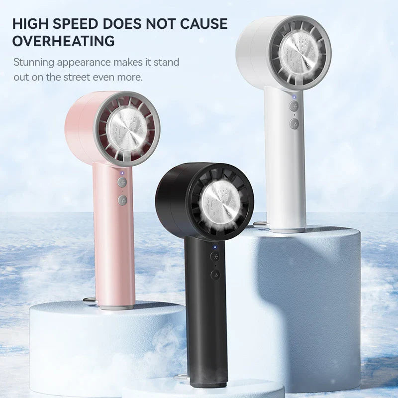 BreezeGo | Mini USB Ventilator | 5 Windstufen | LED-Display | Kompakt & Leicht