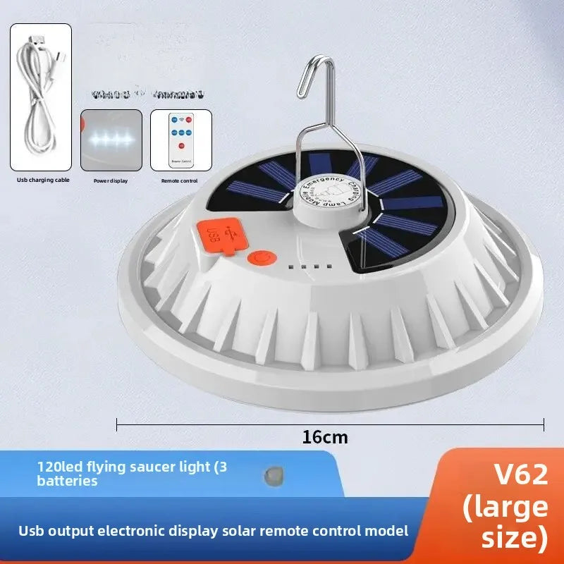 LumaSphere Solar LED Hängelampe | Tragbar & Wiederaufladbar | Mit Fernbedienung