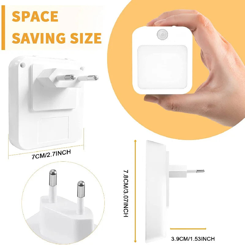 Nuvira Mini Nachtlicht | Bewegungsmelder & LED | Warm-/Kaltweiß | Kompakt & Energiesparend