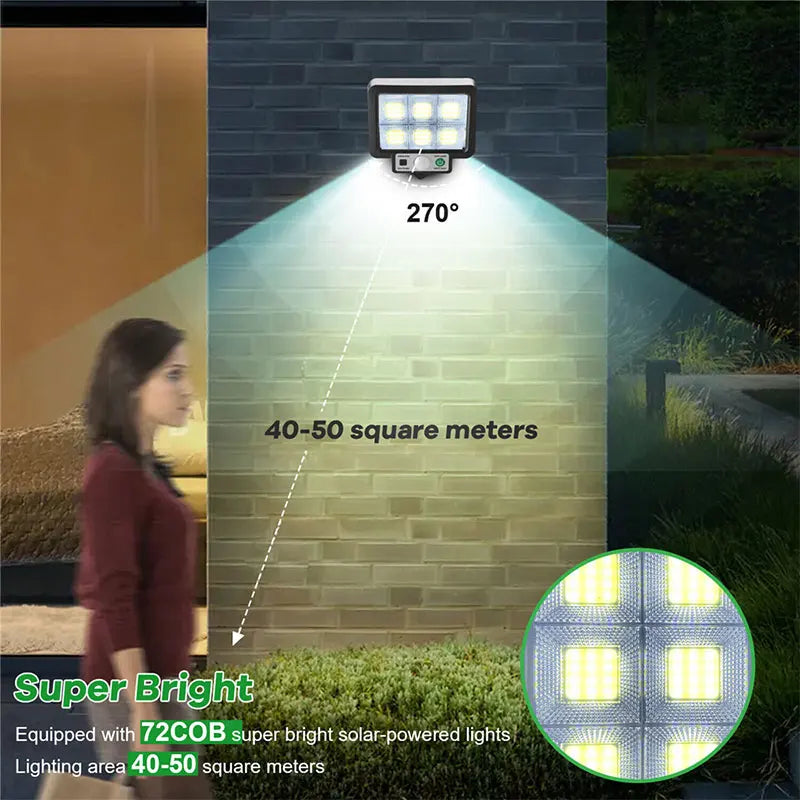 SolarBeam 1000 | 3-in-1 Solarlicht | Bewegungs- & Dämmerungsautomatik | 1000 Lumen
