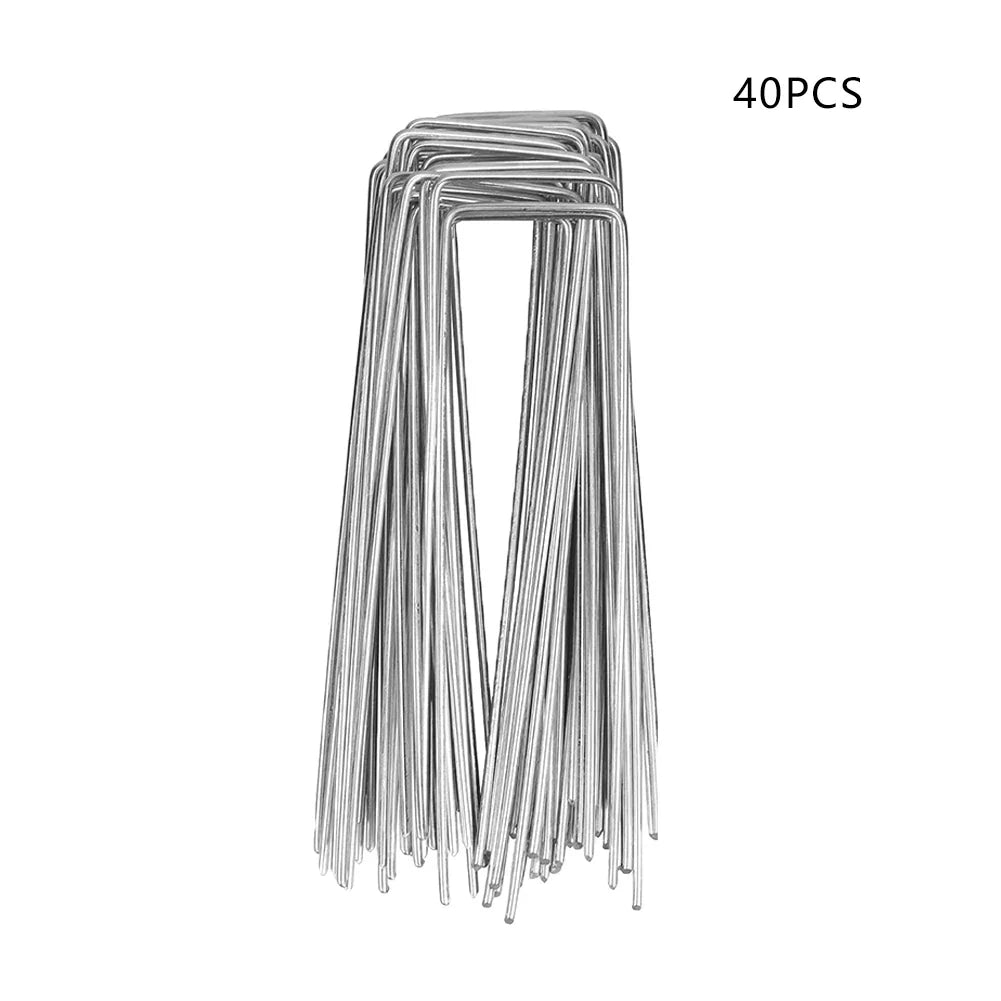 GardenaFix SteelAnchor | Bodenanker Set | Verzinkter Stahl | 40 Haken & 40 Scheiben