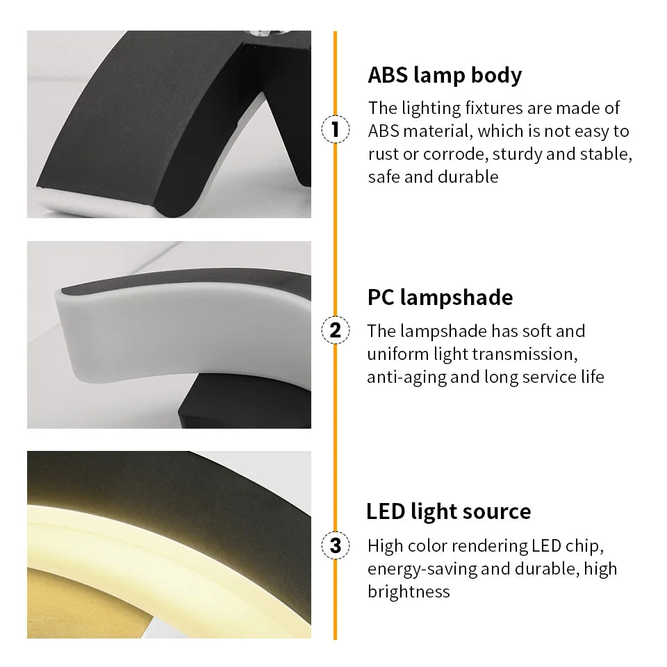 Lumenera LED Wandleuchte | Modernes Design | Warmweißes Licht | Für Innen & Außen
