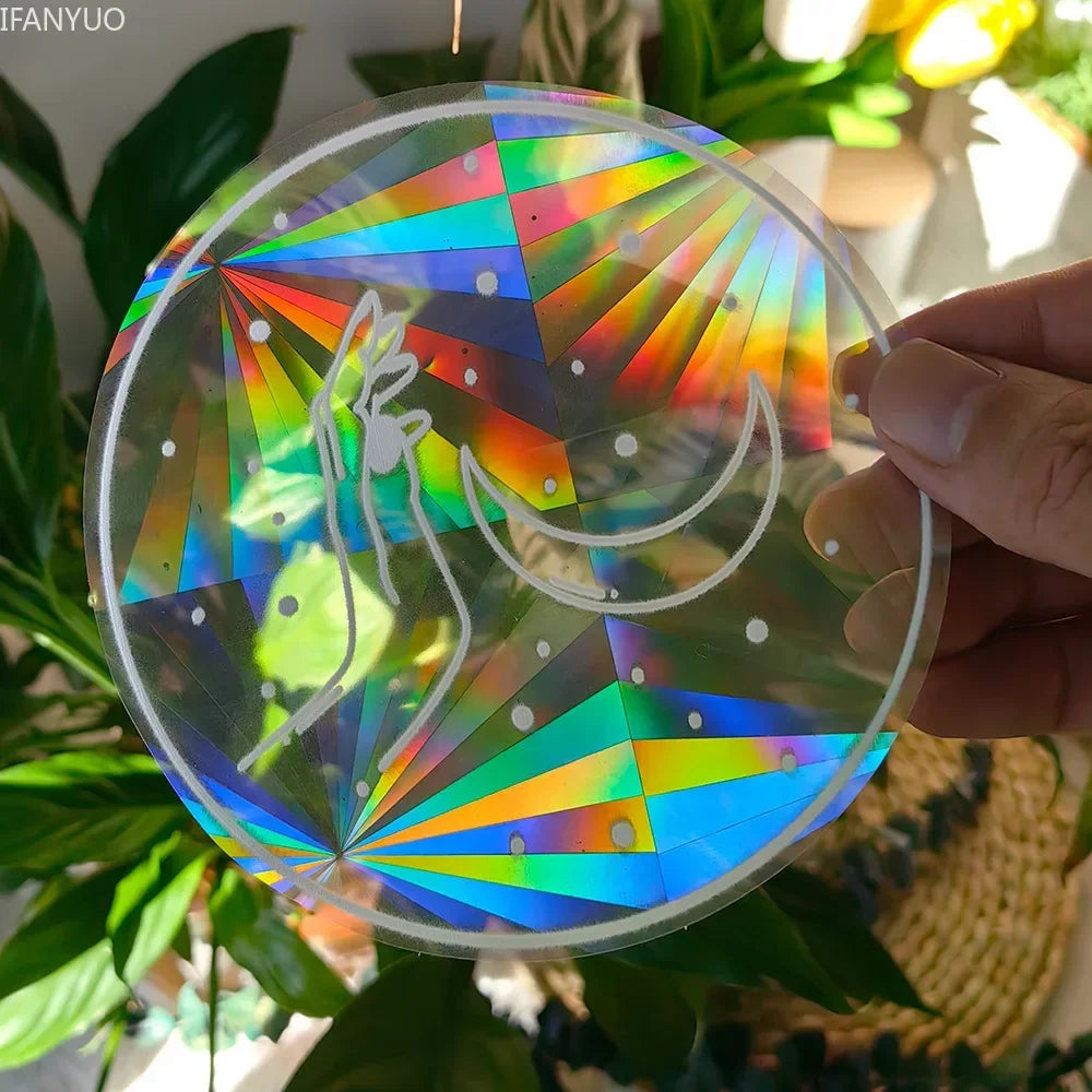 SunGlow Fenstersticker | 3D Regenbogen-Effekt | Selbstklebend & Wiederverwendbar