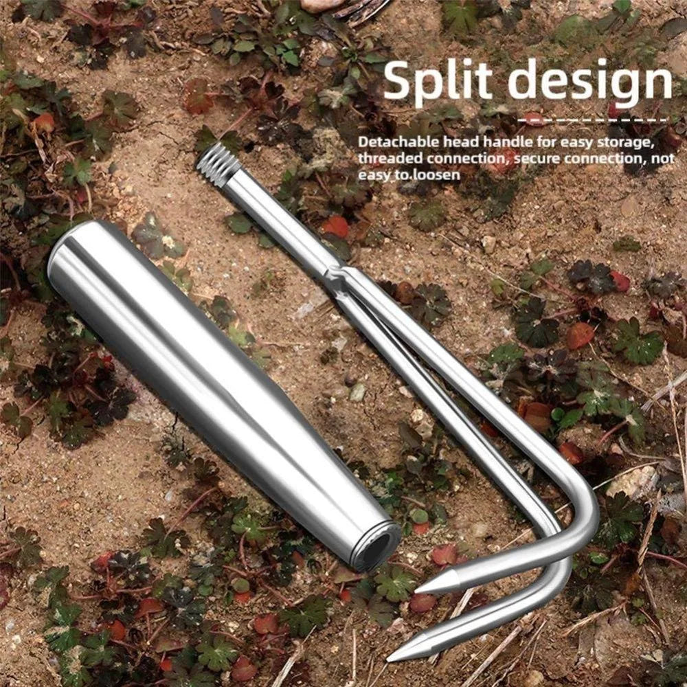 WeedMaster Unkrautjäter aus Edelstahl | 29 cm Handwerkzeug | Ergonomisch & Rostfrei | Für Garten & Beetpflege