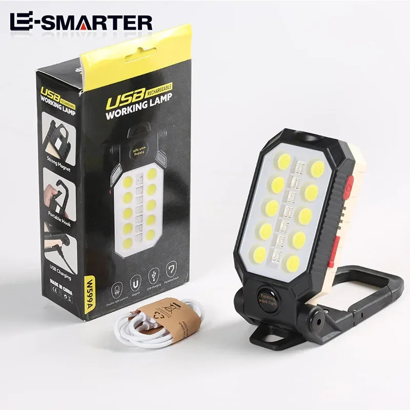 LumiFlex | COB LED Arbeitsleuchte | Akku & Magnetfuß | Kompakt & Vielseitig