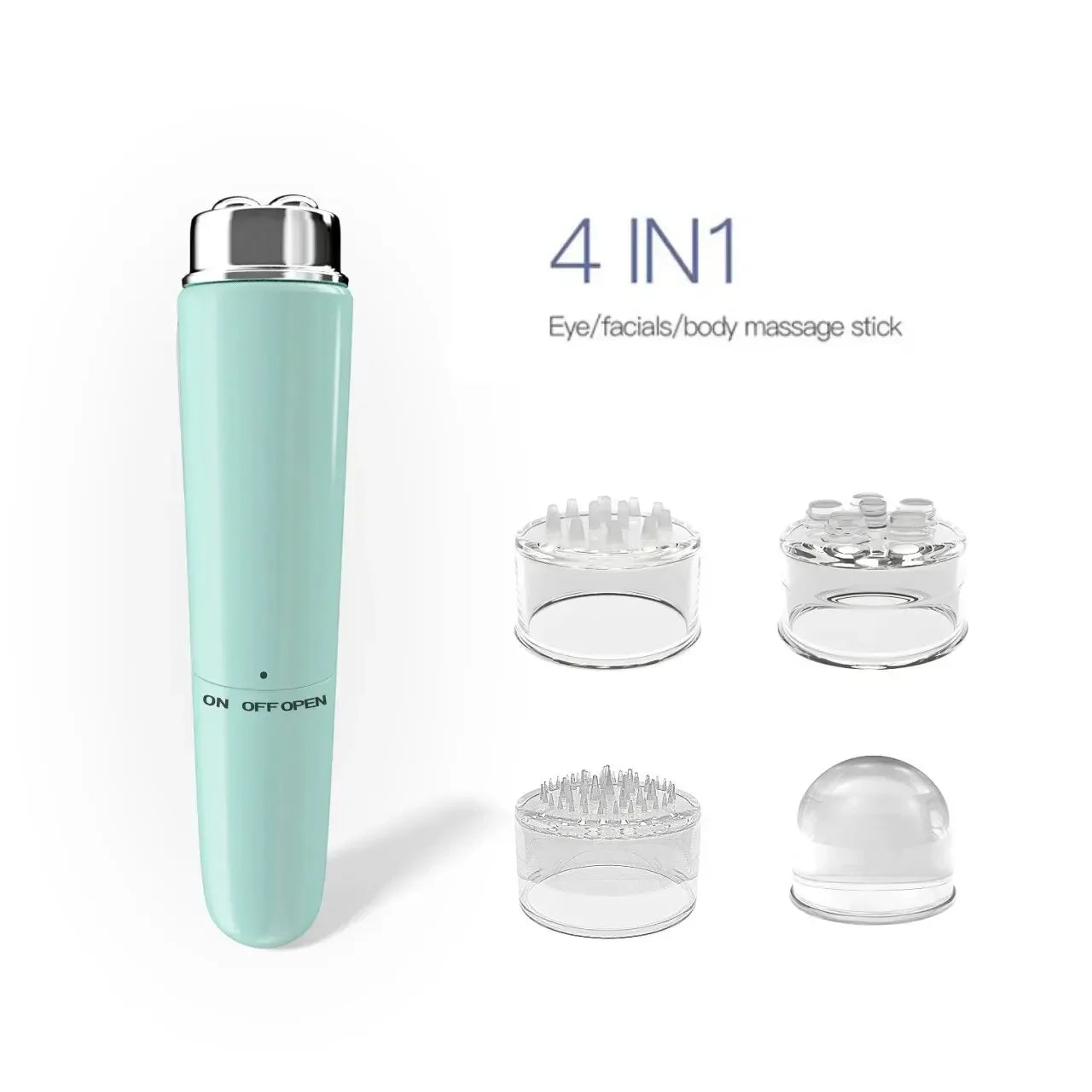 GlowPulse | Elektrischer Gesichtsmassager | 4-in-1 Funktion | Gegen Augenringe & Schwellungen