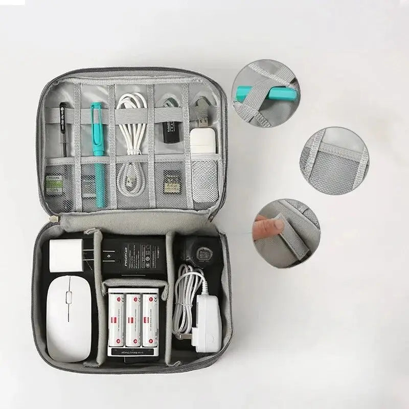 TascaFlex Organizer | Reise-Kabeltasche & Gadget-Case | Wasserabweisend & Vielseitig | Oxford-Gewebe