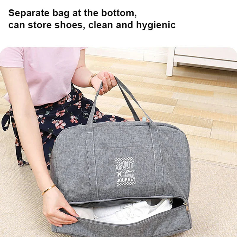 TravelEase | Faltbare Reisetasche | Schuhfach, Nassfach & robustes Design | Für Kurztrips, Sport & Handgepäck