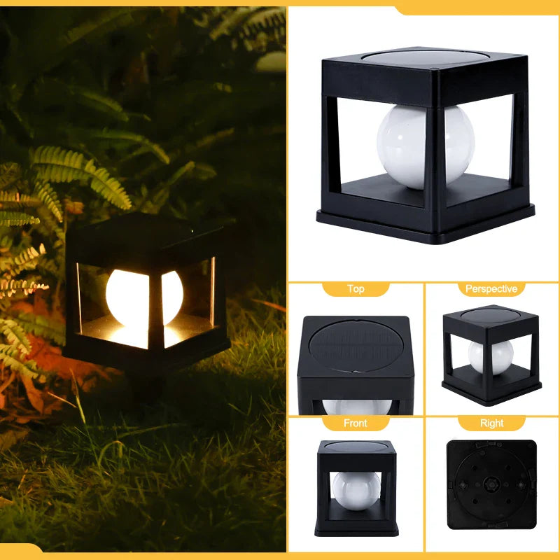 SolarGlow Pillar Light | Solarbeleuchtung für Außenbereich | 8 Stunden Leuchtdauer | Wetterfest