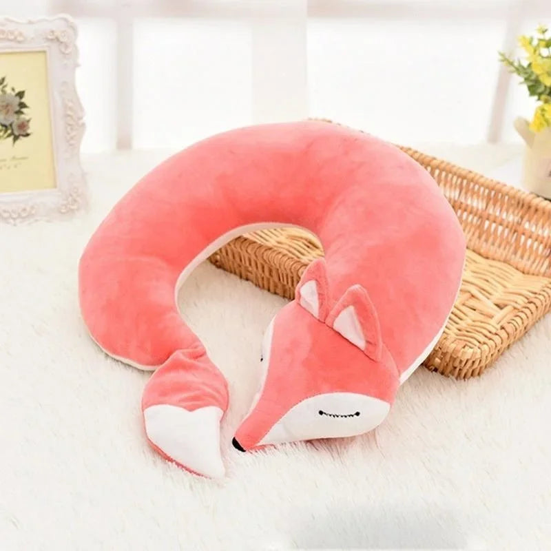 FoxyRest Nackenkissen | Kuscheliger Reisebegleiter | Niedliches Fuchs-Design
