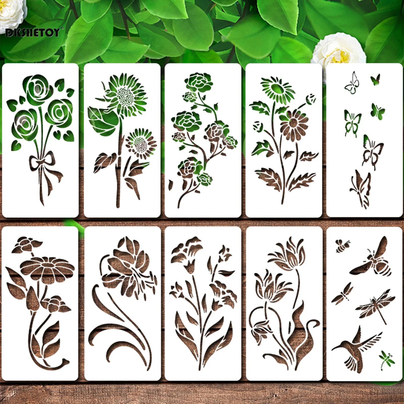 Artiflex Schablonen-Set | Kreative Muster für DIY-Projekte | Wiederverwendbar & Flexibel | 10-teiliges Set