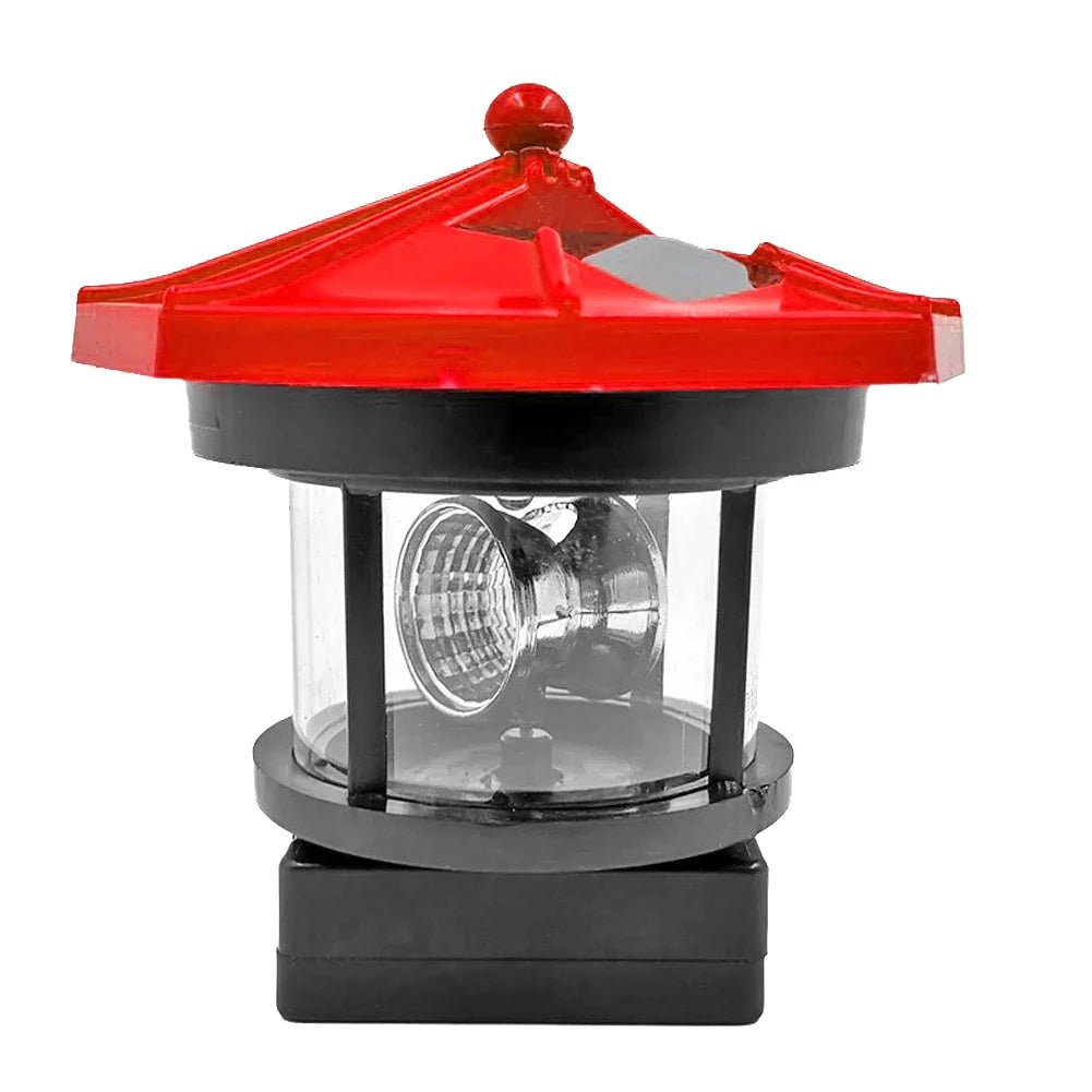 LumaSphere SolarLight | Leuchtturm-Design | Automatisches Drehen & Solarbetrieb | Wetterfest