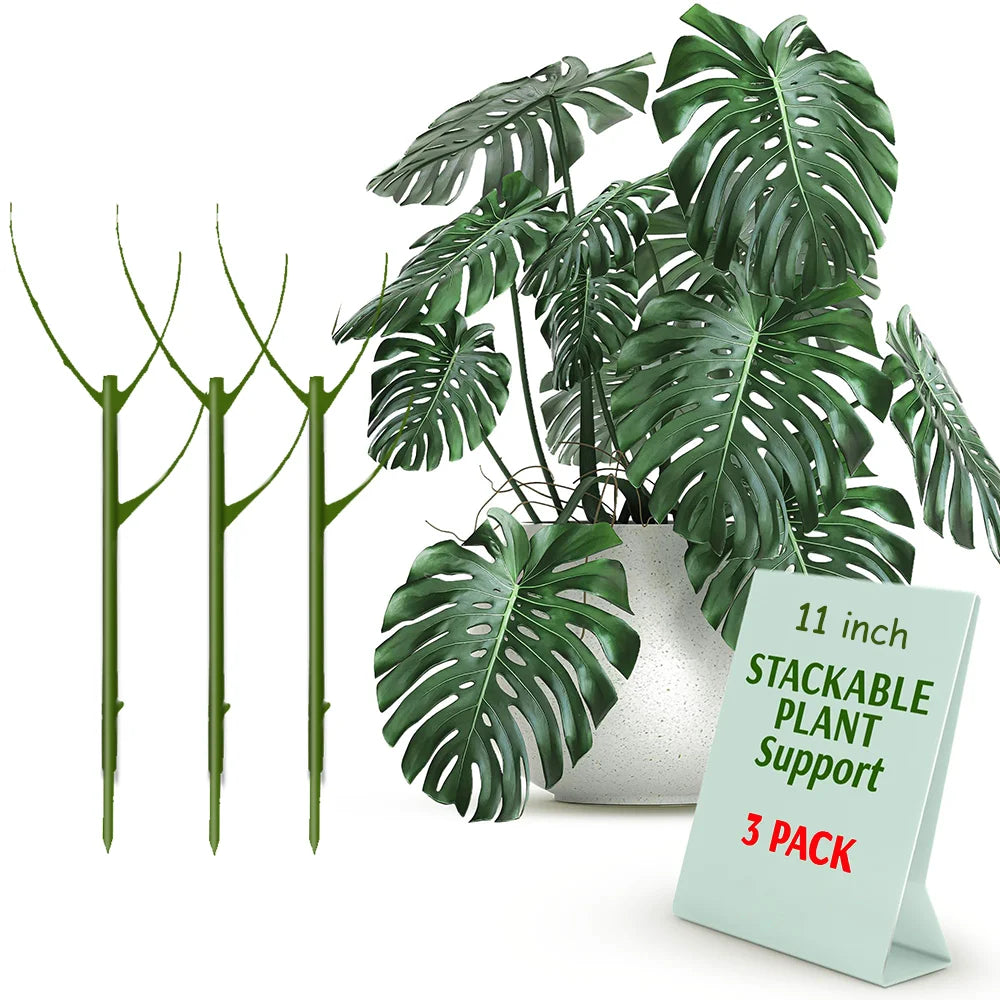 Plantilo Pflanzenstützen | Stapelbar & Naturnah | Für Innen & Außen | 3er-Set