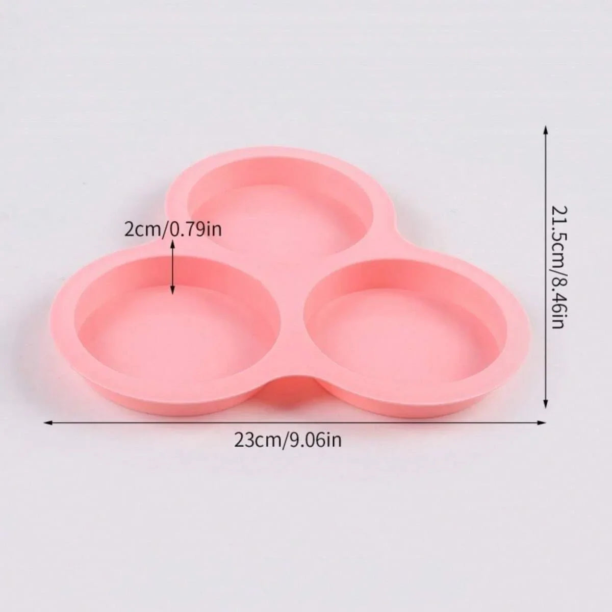 BakeFlex Silikon Backform | 3 Mulden | Antihaft & Hitzebeständig | Für Heißluftfritteuse & Backofen