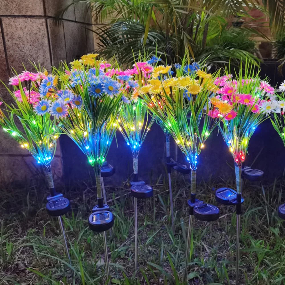 FloraLight Solar Gänseblümchen-Leuchte | Wetterfest & Effizient | Automatischer Betrieb