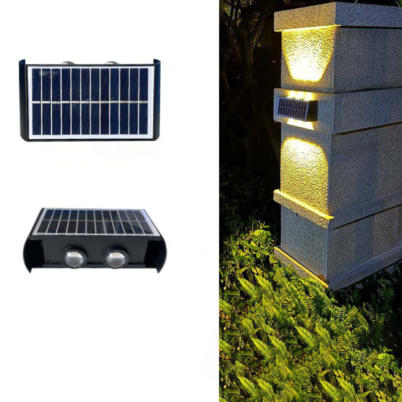 SolaraMax Solar-Wandleuchte | Modernes Design | Solarbetrieben | IP56 Wasserdicht | Energieeffizient