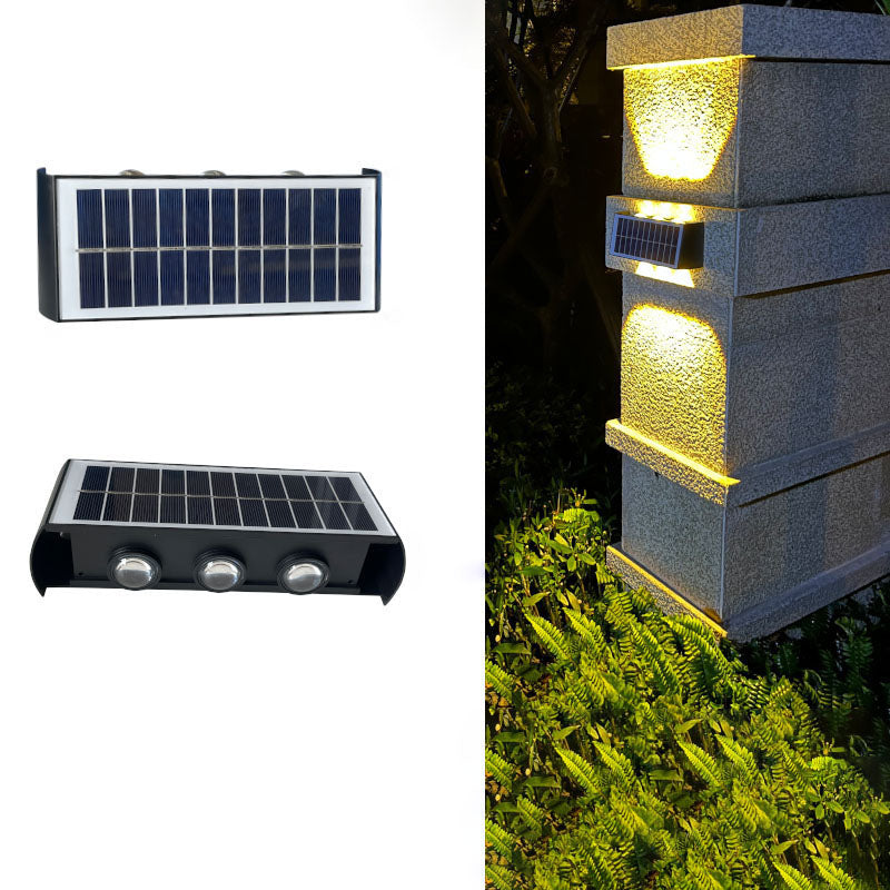 SolaraMax Solar-Wandleuchte | Modernes Design | Solarbetrieben | IP56 Wasserdicht | Energieeffizient