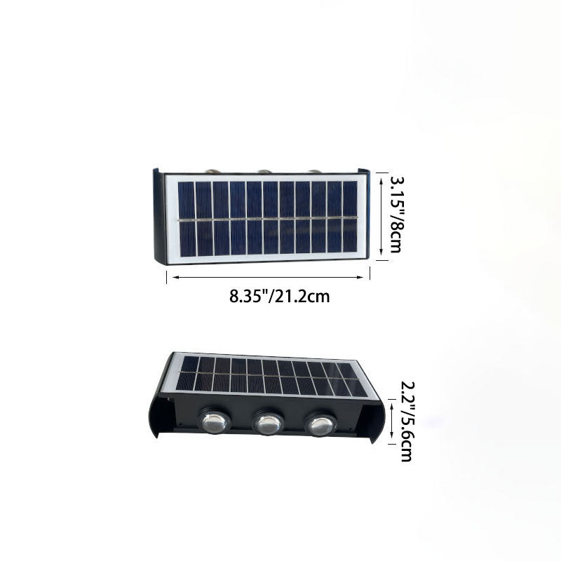 SolaraMax Solar-Wandleuchte | Modernes Design | Solarbetrieben | IP56 Wasserdicht | Energieeffizient