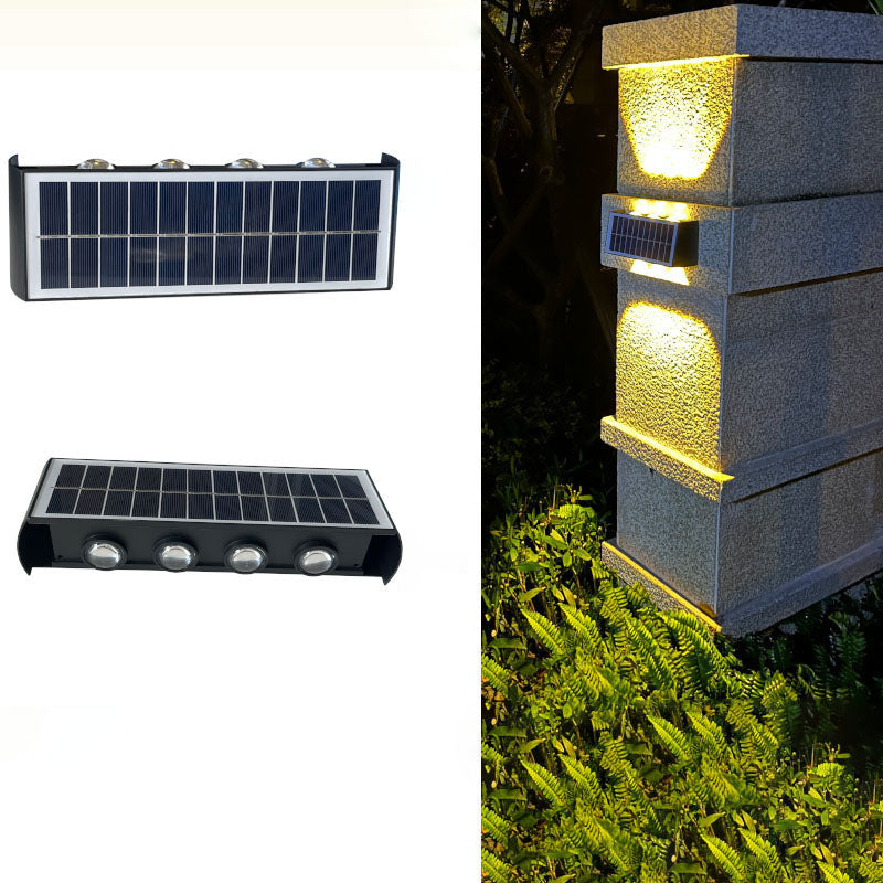 SolaraMax Solar-Wandleuchte | Modernes Design | Solarbetrieben | IP56 Wasserdicht | Energieeffizient