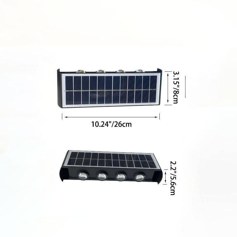 SolaraMax Solar-Wandleuchte | Modernes Design | Solarbetrieben | IP56 Wasserdicht | Energieeffizient