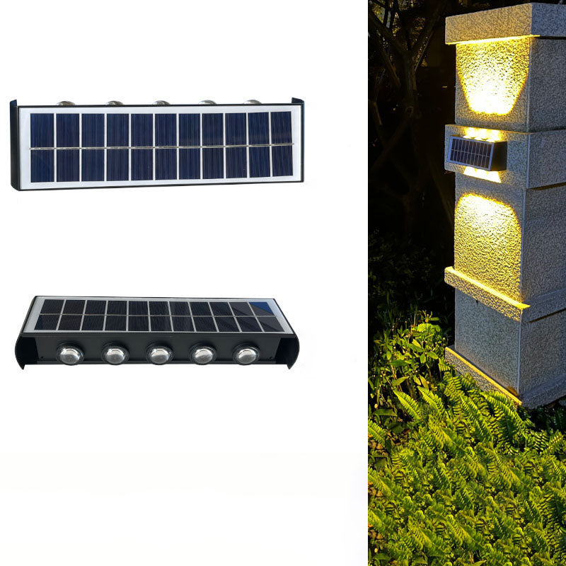 SolaraMax Solar-Wandleuchte | Modernes Design | Solarbetrieben | IP56 Wasserdicht | Energieeffizient