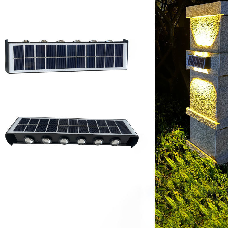 SolaraMax Solar-Wandleuchte | Modernes Design | Solarbetrieben | IP56 Wasserdicht | Energieeffizient