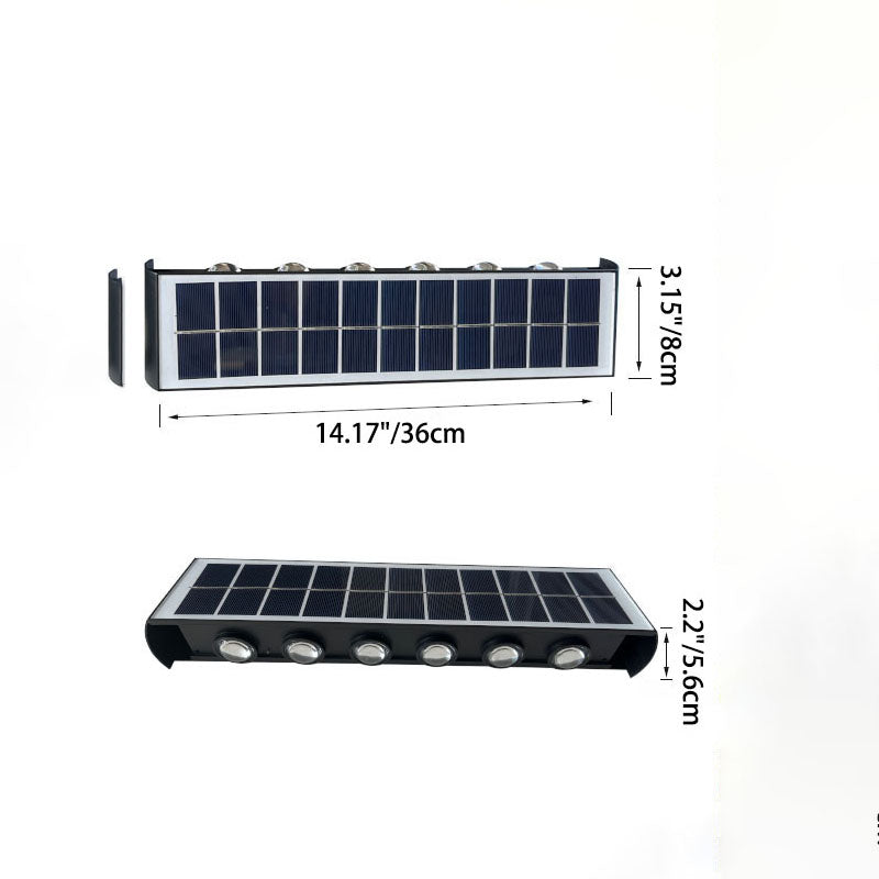 SolaraMax Solar-Wandleuchte | Modernes Design | Solarbetrieben | IP56 Wasserdicht | Energieeffizient