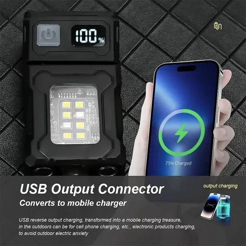 FlashBeam Mini-Taschenlampe | Superhelles COB-LED Licht | Magnetisch & Powerbank