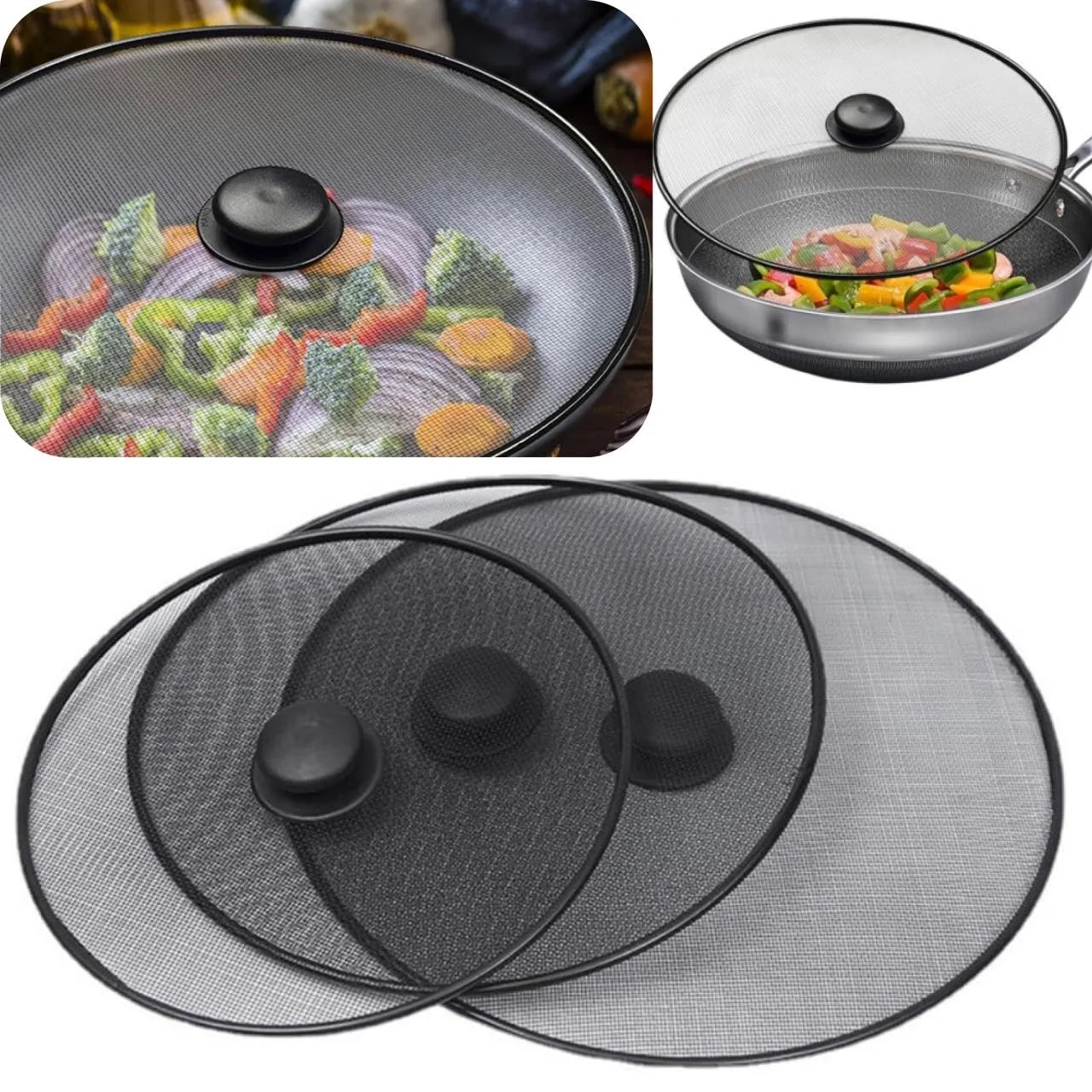 ChefGuard Mesh | Spritzschutzdeckel für Pfannen | Hitzebeständig & Anti-Fett | Edelstahl-Mesh