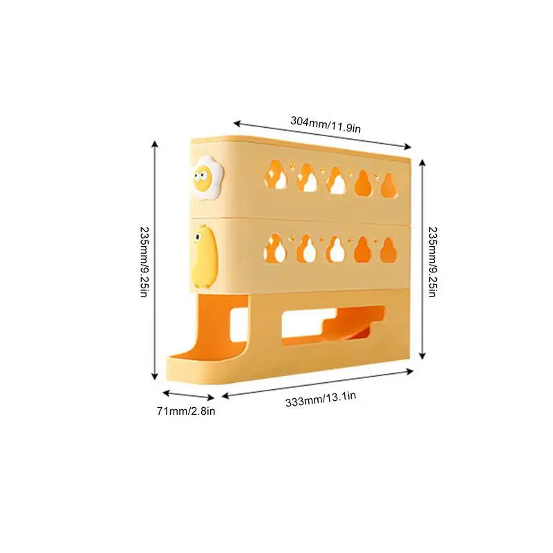 FridgeMate | Eier-Organizer | Automatisches Nachrutschen & Stoßschutz | Für Kühlschrank & Küche