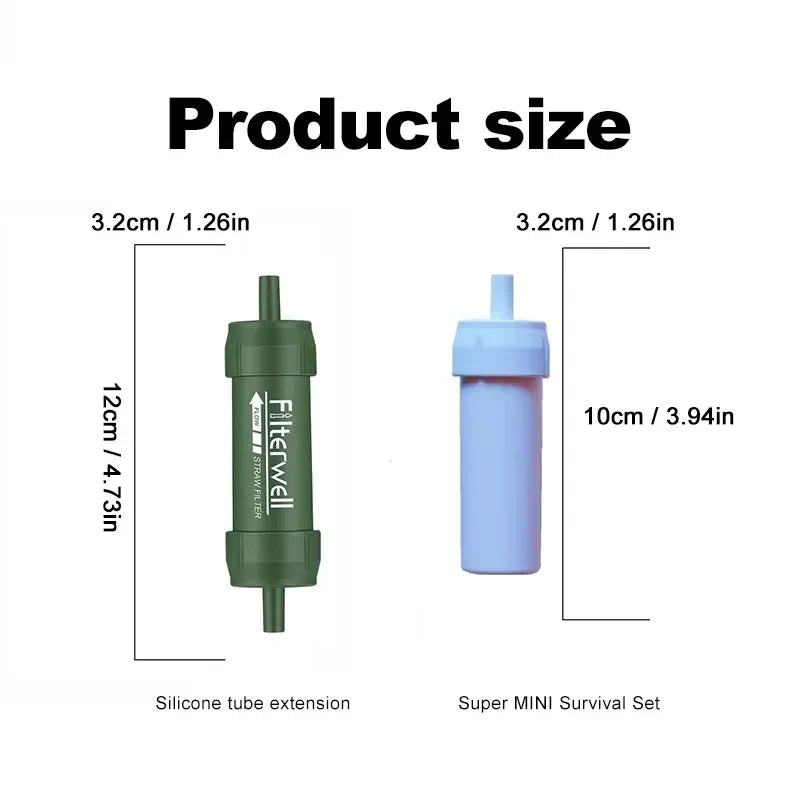PureStream Go | Tragbarer Wasserfilter-Trinkhalm | 0,1 Mikron Filterung | Für Camping, Wandern & Notfälle