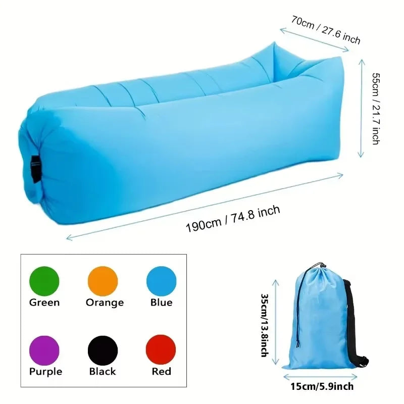 Floativo Luftsofa | Aufblasbar Ohne Pumpe | Mit Kopfstütze | Für Outdoor & Camping